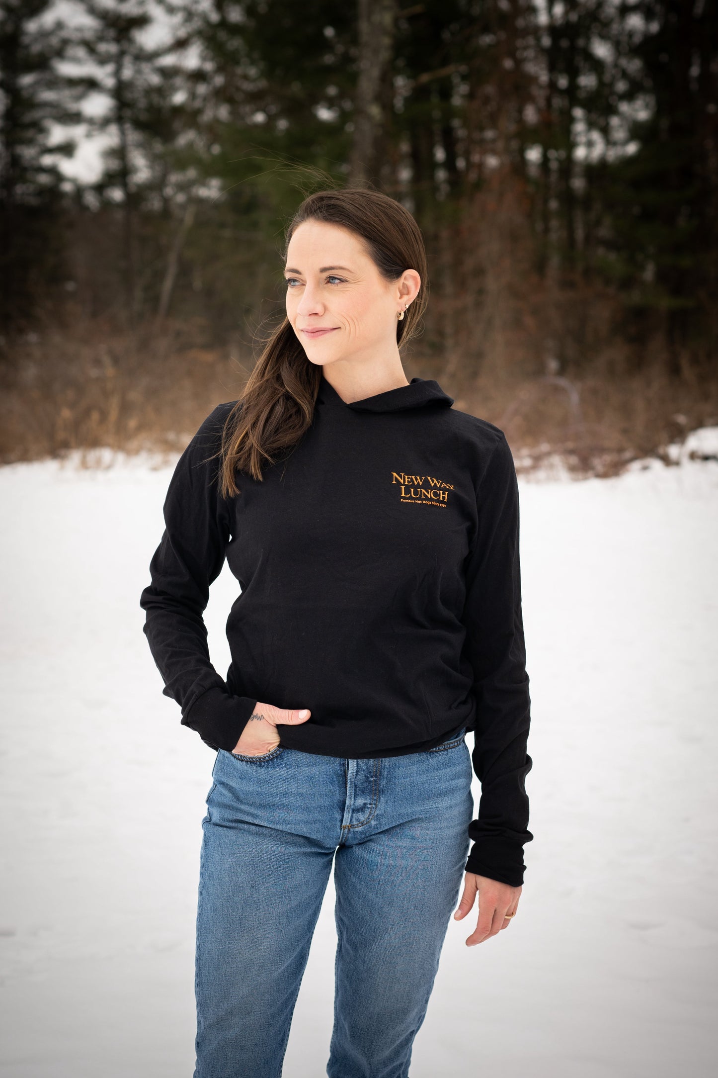 Long-Sleeve Jersey Hoodie