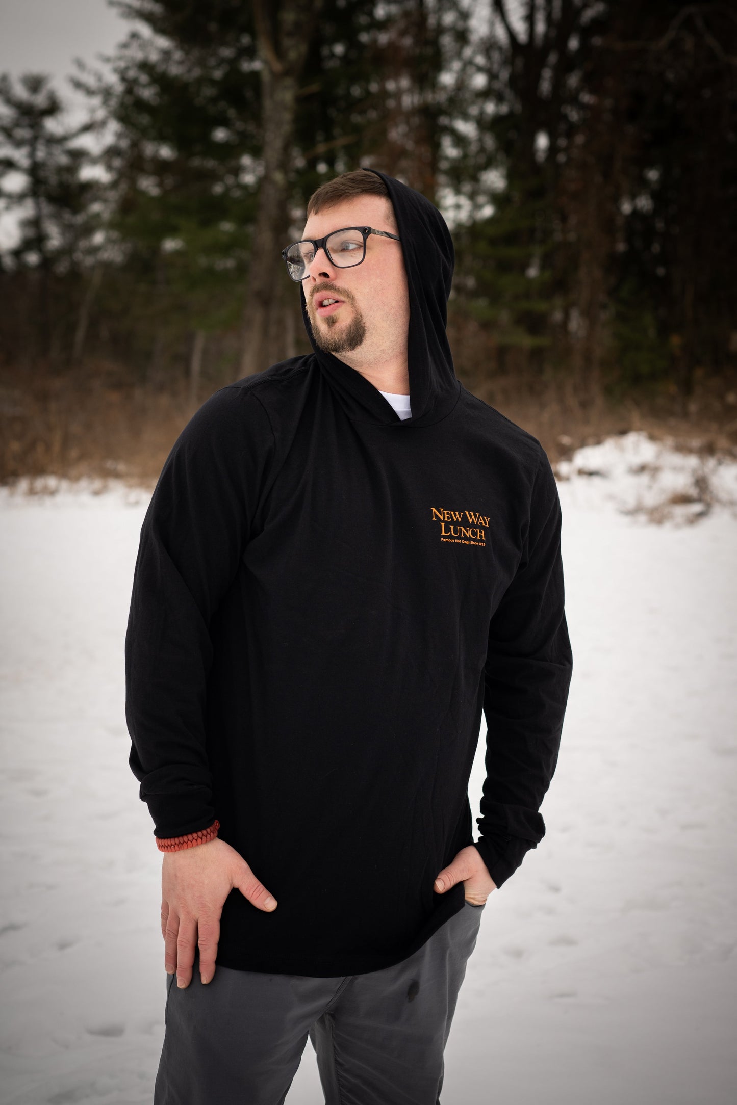 Long-Sleeve Jersey Hoodie
